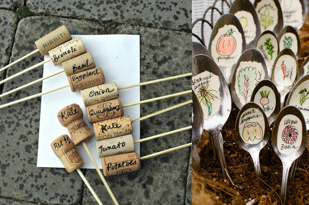 riciclo creativo cucchiai tappi